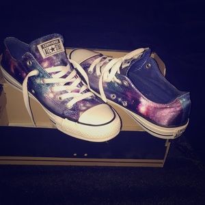 RARE! Brand New Galaxy Satin Texture Converse!